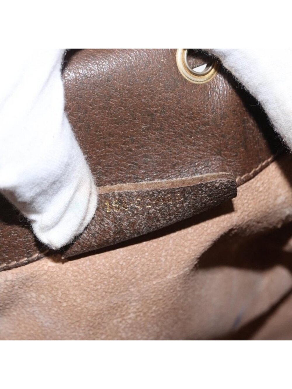 Authentic GUCCI GG Supreme Web Sherry Line Bag PVC Beige Gold 164 02 085 - Picture 4 of 16